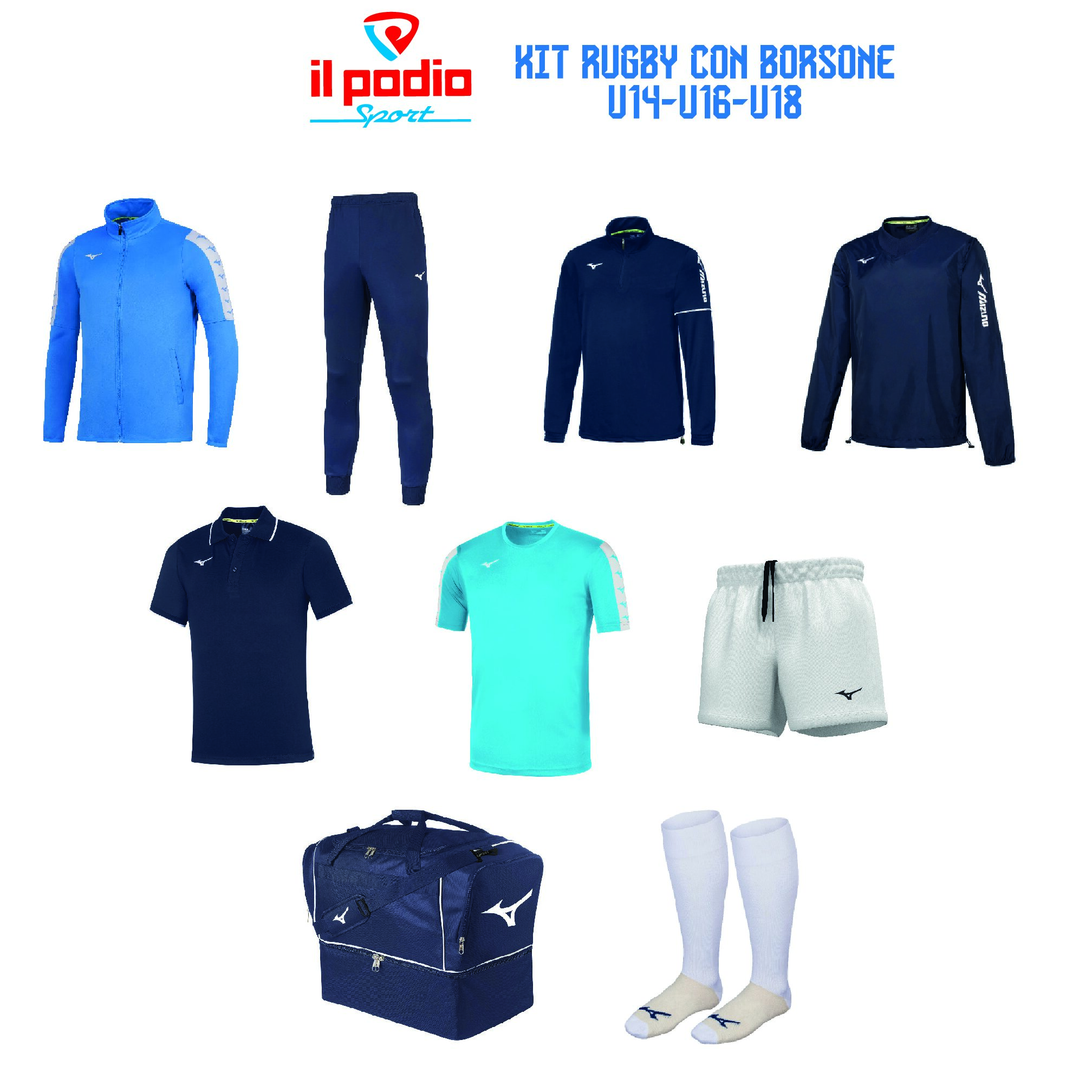 Box Rugby U14-U16-U18 con BORSONE e SHORT RUGBY